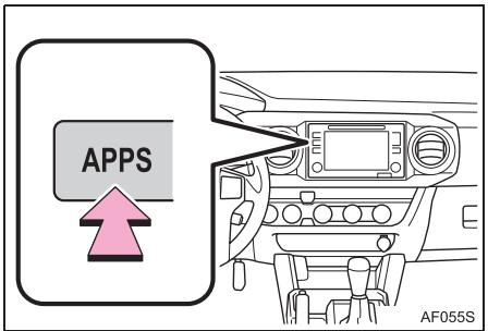 TOYOTA Tacoma N300 (2016) - Appuyez sur le bouton "APPS". - 1