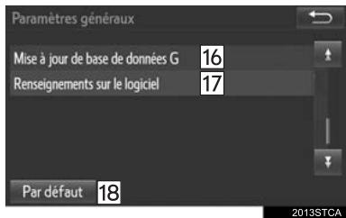 TOYOTA Tacoma N300 (2016) - Écran des paramètres généraux - 4