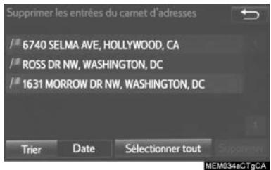 TOYOTA Tacoma N300 (2016) - Suppression d'une adresse dans le CARNET - 1