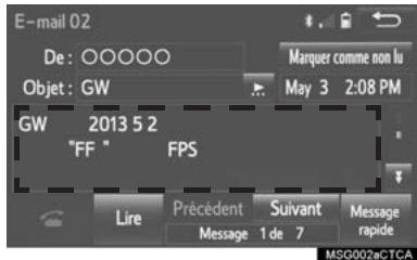 TOYOTA Tacoma N300 (2016) - APPEL D'un NUMERO écrit dans unmessage - 1