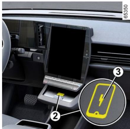 RENAULT Megane E-Tech 5 (2021) - Rangement de console centrale ou zone de charge d'induction 2 - 1