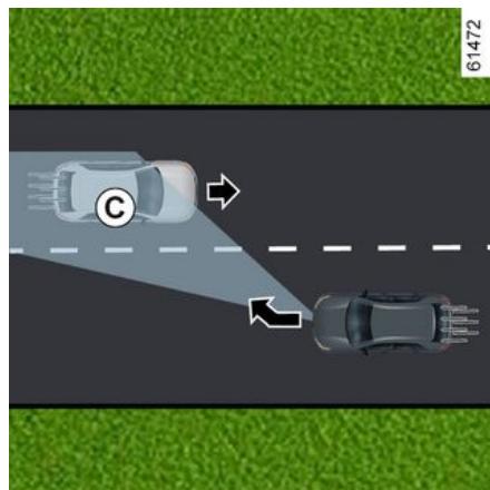 RENAULT Megane E-Tech 5 (2021) - Détection d'un vehicule qui vient de la direction opposée - 2