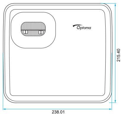 OPTOMA PHOTONLIFEPH31 - Dimensions du projecteur et installation au plafond - 3