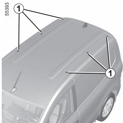 RENAULT Kangoo E-TECH ELECTRIQUE (2021-2024) - ANCRAGES DE TOIT - 1
