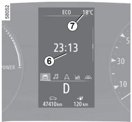 RENAULT Kangoo E-TECH ELECTRIQUE (2021-2024) - HEURE ET TEMPERATURE EXTÉRIÉURE (2/2) - 1