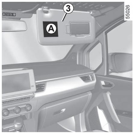 RENAULT Kangoo E-TECH ELECTRIQUE (2021-2024) - SECURITE ENFANTS : désactivation, activation AIRBAG passager avant (2/3) - 1