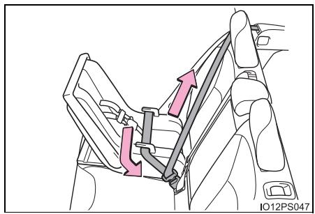 TOYOTA Prius (2018) - Dispositif de retenue pour enfants fixé avec une ceinture de sécurité - 4
