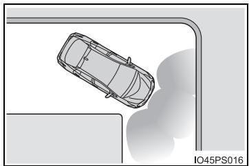 TOYOTA Prius (2018) - ■ Situations dans lesquelles le système peut fonctionner même s'il n'y a aucun risque de collision - 1