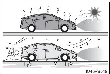 TOYOTA Prius (2018) - ■ Situations dans lesquelles le système peut fonctionner même s'il n'y a aucun risque de collision - 3