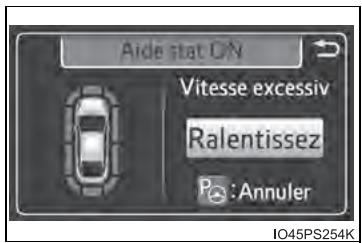 Aide stat ON Vitesse excessiv Ralentissez P:Annuler IO45PS254K