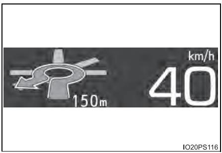 TOYOTA Prius (2018) - Affichage du guidage routier (véhicules dotés d'un système de navigation) - 1
