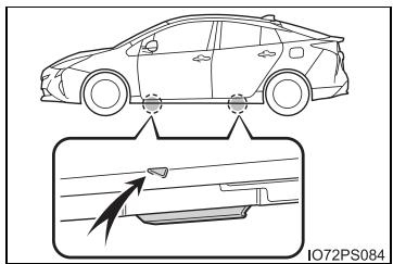 TOYOTA Prius (2018) - Point de levage - 1