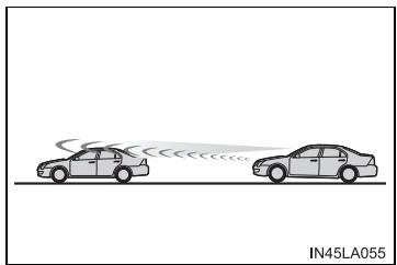 TOYOTA Prius (2018) - Lorsqu'il y a un risque que le capteur ne détecte pas correctement le véhicule qui vous précède - 2