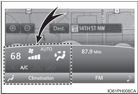 Dest. 14TH ST NW 68 AUTO A/C ECO HEATCOOL TOS.9 Climatisation 87.9 MHz FM IO61PH008CA