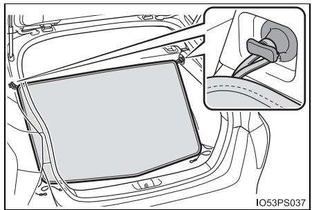 TOYOTA Prius (2018) - ■ Installation du couvre-bagages - 1