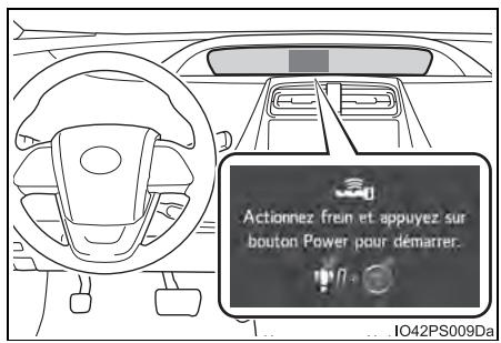 Actionnez frein et appuyez sur bouton Power pour démarrer. IO42PS009Da