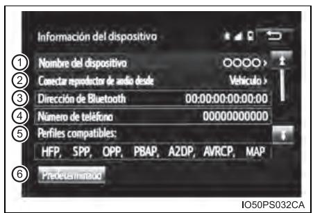 TOYOTA Prius (2018) - État de l'enregistrement d'un dispositif Bluetooth® - 1