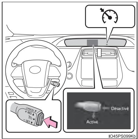 TOYOTA Prius (2018) - Réglage de la vitesse du véhicule - 1