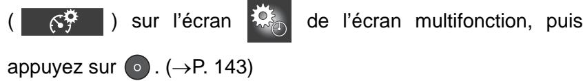 ( ) sur l'écran de l'écran multifonction, puis appuyez sur Ⓞ. (→P. 143)