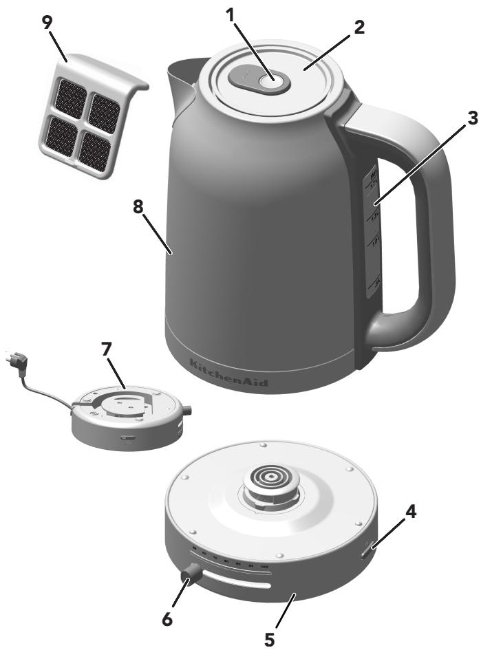 KITCHENAID 1 - PIÈCES ET CARACTÉRISTIQUES - 1