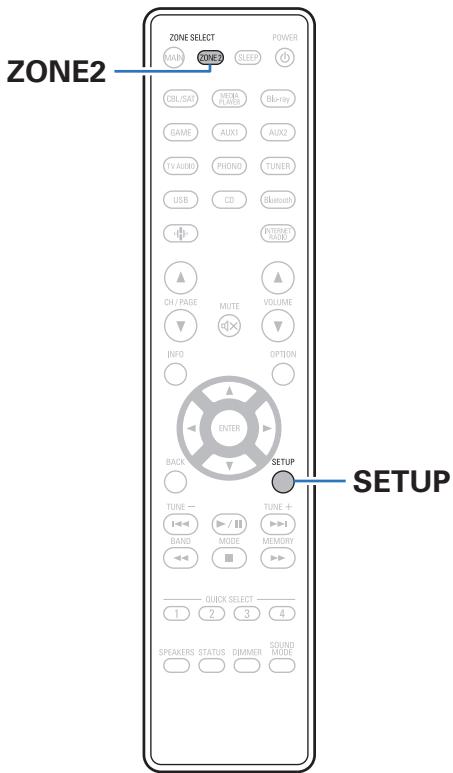 DENON DRA900H - Limiter la zone d'opération avec la télécommande - 1