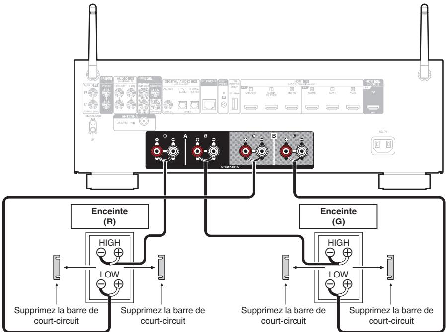DENON DRA900H - Connexion à double câblage - 1