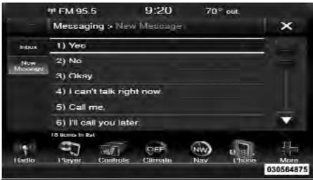 DODGE Charger (2013) - Transmission de messages au moyen des commandes vocales : - 2