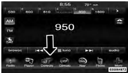 DODGE Charger (2013) - Fonctionnement du siège ventilé avant – Système Uconnect Touch ^MC (8.4 et 8.4 avec navigation) - 1