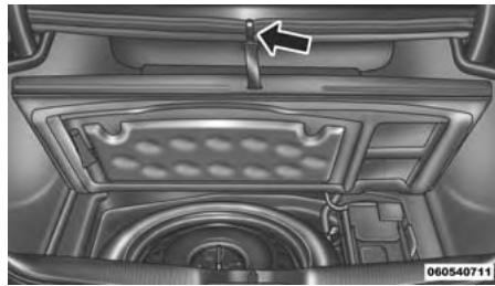 DODGE Charger (2013) - Emplacement du cric et rangement de la roue de secours - 1