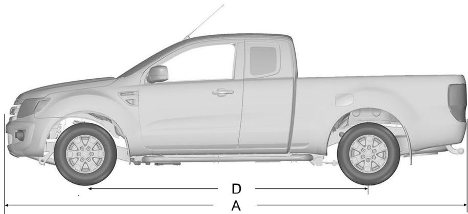 FORD Ranger (2016) - Quantités et specifications - 1
