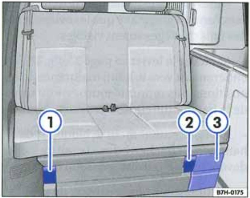 VOLKSWAGEN California (2003-2009) - Dépose de la banquette/couchette - 1