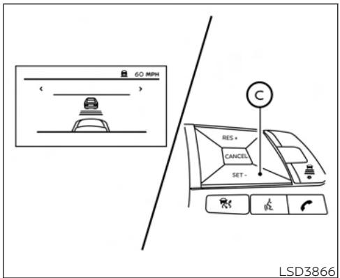 NISSAN Sentra 2024 - Utilisation du mode de contrôle d'intervalle entre les vehicules - 1