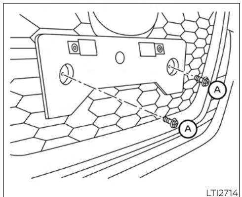 NISSAN Sentra 2024 - INSTALLATION DE LA PLAQUE D'IMMATICULATION AVANT - 1