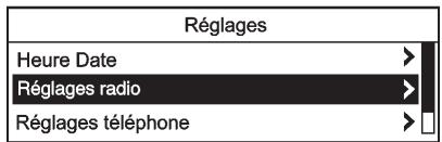 CADILLAC SRX (2012) - Selectionner une option de menu. - 1