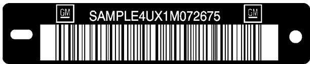 CHEVROLET Equinox (2007) - Numero d'identification du vehicule (NIV) - 1