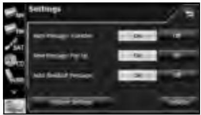 SUBARU Legacy (2013) Système de navigation - Différentes réglages de messages - 2