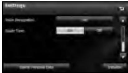 SUBARU Legacy (2013) Système de navigation - Appuyez sur la touche tactile On (Activer) ou Off (Désactiver) sous Guide Tone (Guidage vocal). - 1