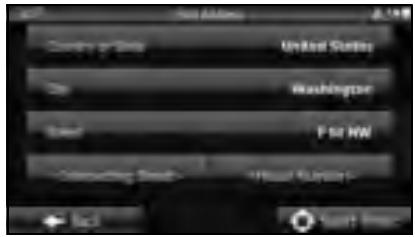 SUBARU Legacy (2013) Système de navigation - Saisissez le nom de rue comme suit. - 3