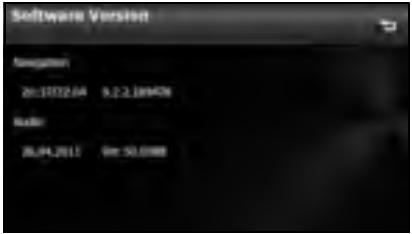 SUBARU Legacy (2013) Système de navigation - Appuyez sur la touche tactile Software Version (Version du logiciel). - 2