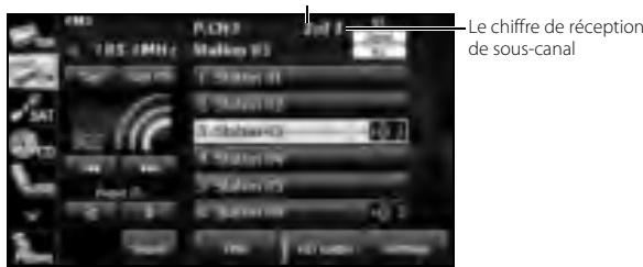 SUBARU Legacy (2013) Système de navigation - Appuyez sur la touche tactile Sub Ch (Ss-can.). - 1