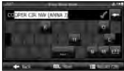 SUBARU Legacy (2013) Système de navigation - Saisissez le nom de rue comme suit. - 1