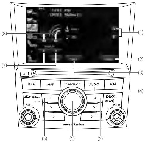 SUBARU Legacy (2013) Système de navigation - Utilisation de la radio SAT - 1