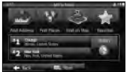 SUBARU Legacy (2013) Système de navigation - Creation d'itinéraire à partir de la liste de destinations (générateur d'itinéraire) - 2