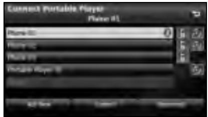 SUBARU Legacy (2013) Système de navigation - Appuyez sur la touche tactile Connect Portable Player (Connector lect. portable). - 2