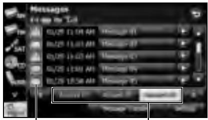 SUBARU Legacy (2013) Système de navigation - ■ Affichage de l'écran Messages - 2