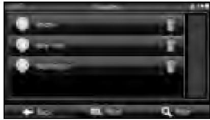 SUBARU Legacy (2013) Système de navigation - Sélection de destination dans la liste de destinations - 1