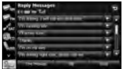 SUBARU Legacy (2013) Système de navigation - Modification de la liste Reply Messages (Rép. messages) - 1