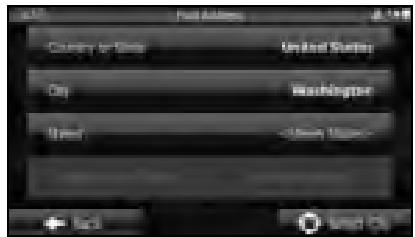 SUBARU Legacy (2013) Système de navigation - Sélection d'un centre-ville comme destination - 3