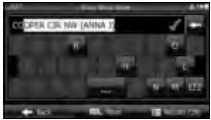 SUBARU Legacy (2013) Système de navigation - Saisissez le nom de rue comme suit. - 1