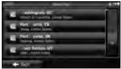 SUBARU Legacy (2013) Système de navigation - Sélection d'un centre-ville comme destination - 2